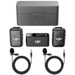 DJI Mic 2 (2 TX + 1 RX + Charging Case), All-in-one Wireless Microphone, Intelligent Noise Cancelling